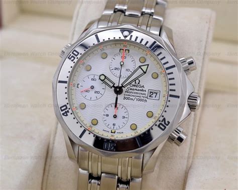 omega seamaster white|omega seamaster chronograph white face.